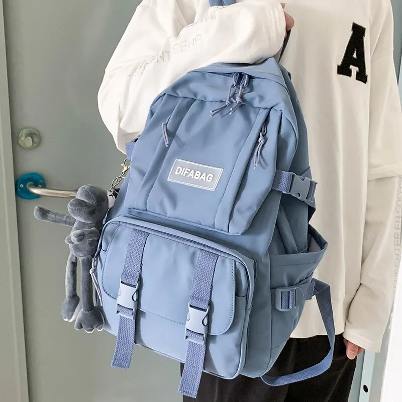 Back to College DIEHE Waterproof Nylon Women Backpack Female Large Capacity Backpack Unisex Schoolbag Laptop Backpacks Travel Mochila Back Pack