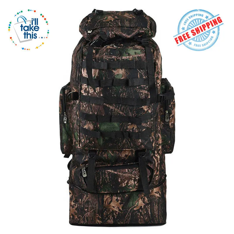 Backpack HUGE 100L - Military, Camping & Tactical Backpack suit all Outdoor & Sporting Activities