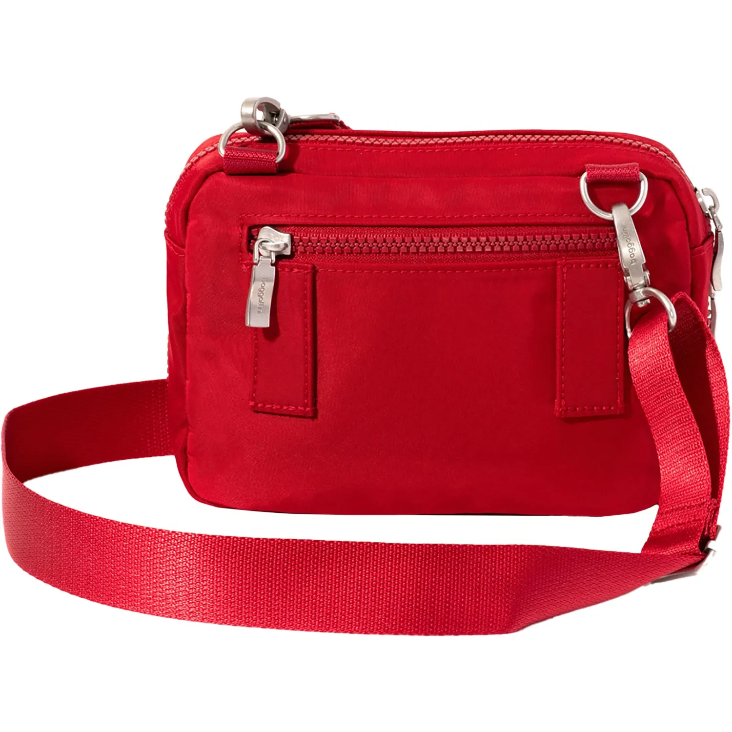 Baggallini Modern Double Zip Crossbody Crimson