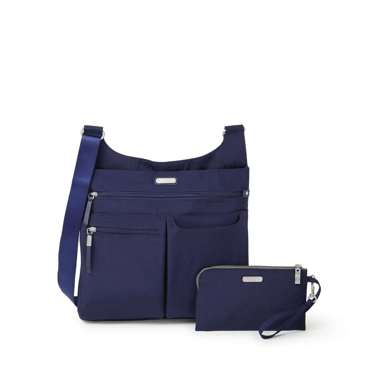 Baggallini On Track Zip Crossbody with rfid phone wristlet