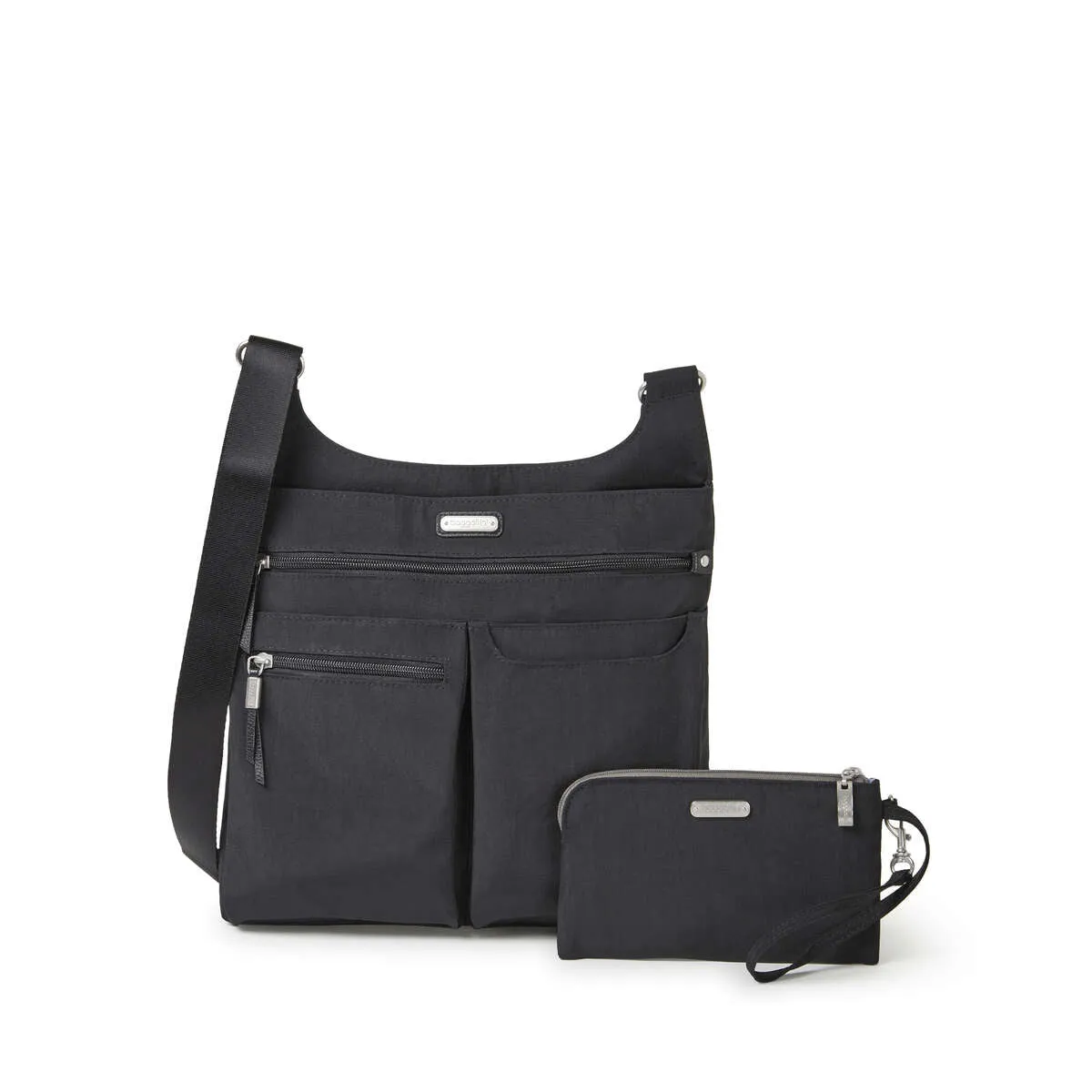 Baggallini On Track Zip Crossbody with rfid phone wristlet