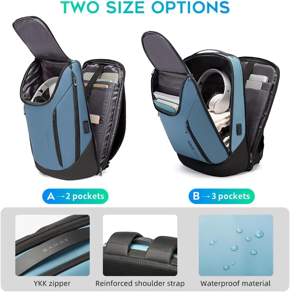 BANGE Anti Theft Sling Bag,Men's Shoulder bags with Lock
