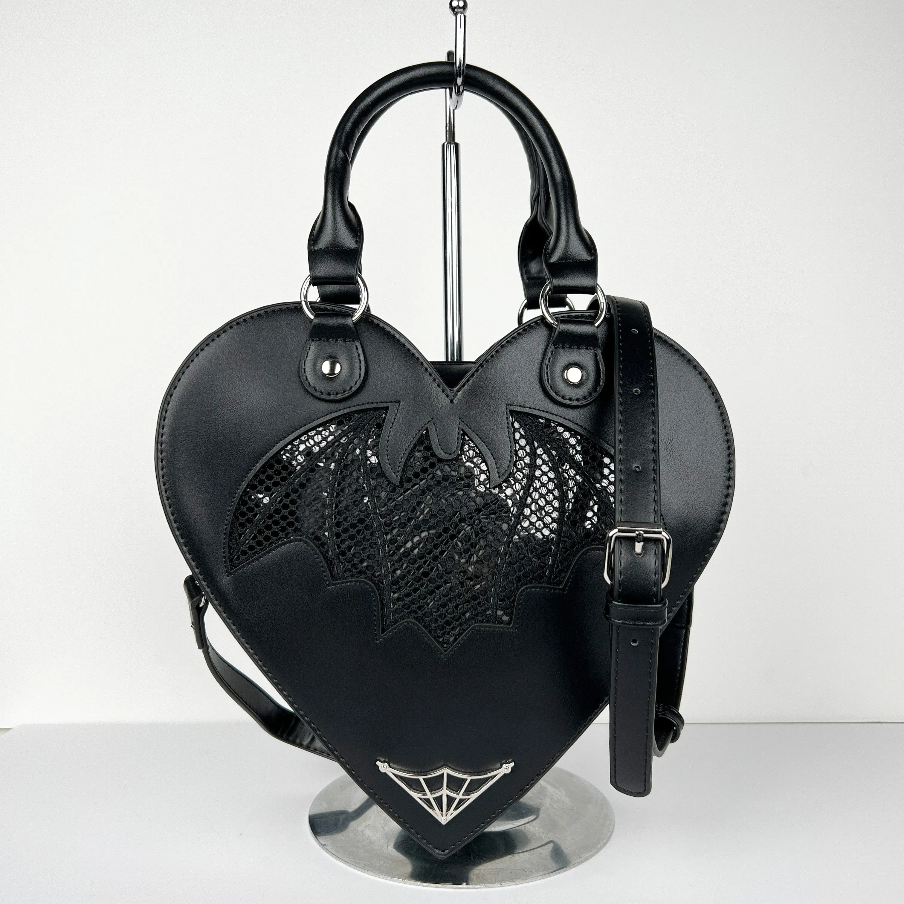 Bat Heart Handbag and Crossbody Bag