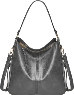 Beach Tote Bag 4 Packet Solid Color Leather Handbags Shoulder Bags Crossbody Hobo Bags Card Purse Work Travel Essential L