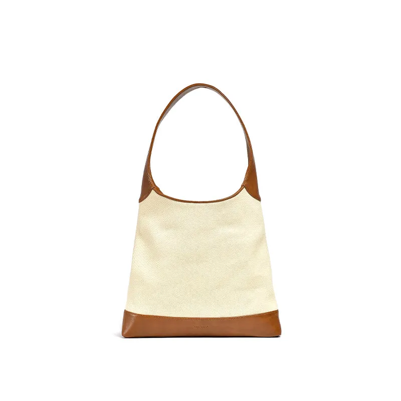 BeauToday Mixed Color Large Capacity Patchwork Shoulder Bag for Women