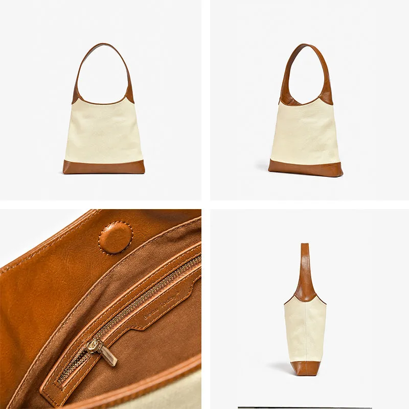 BeauToday Mixed Color Large Capacity Patchwork Shoulder Bag for Women