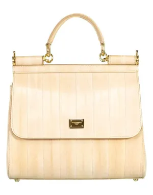 Beige Sicily Top Handle Bag