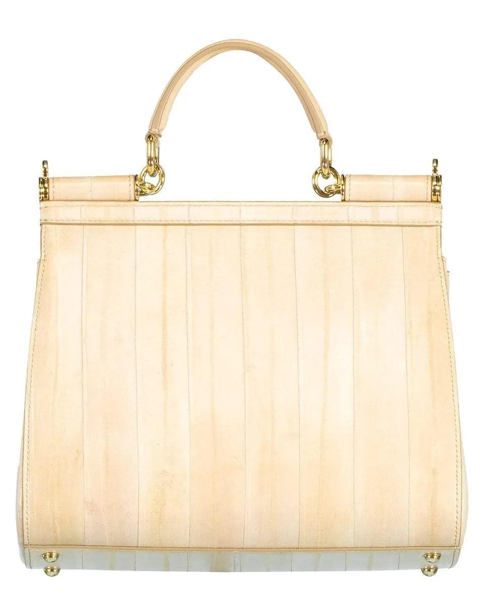 Beige Sicily Top Handle Bag