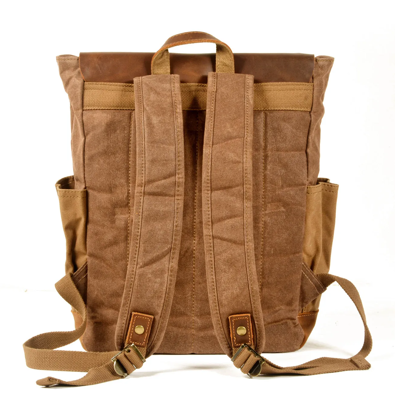 Belmount Waxed Canvas & Leather Backpack