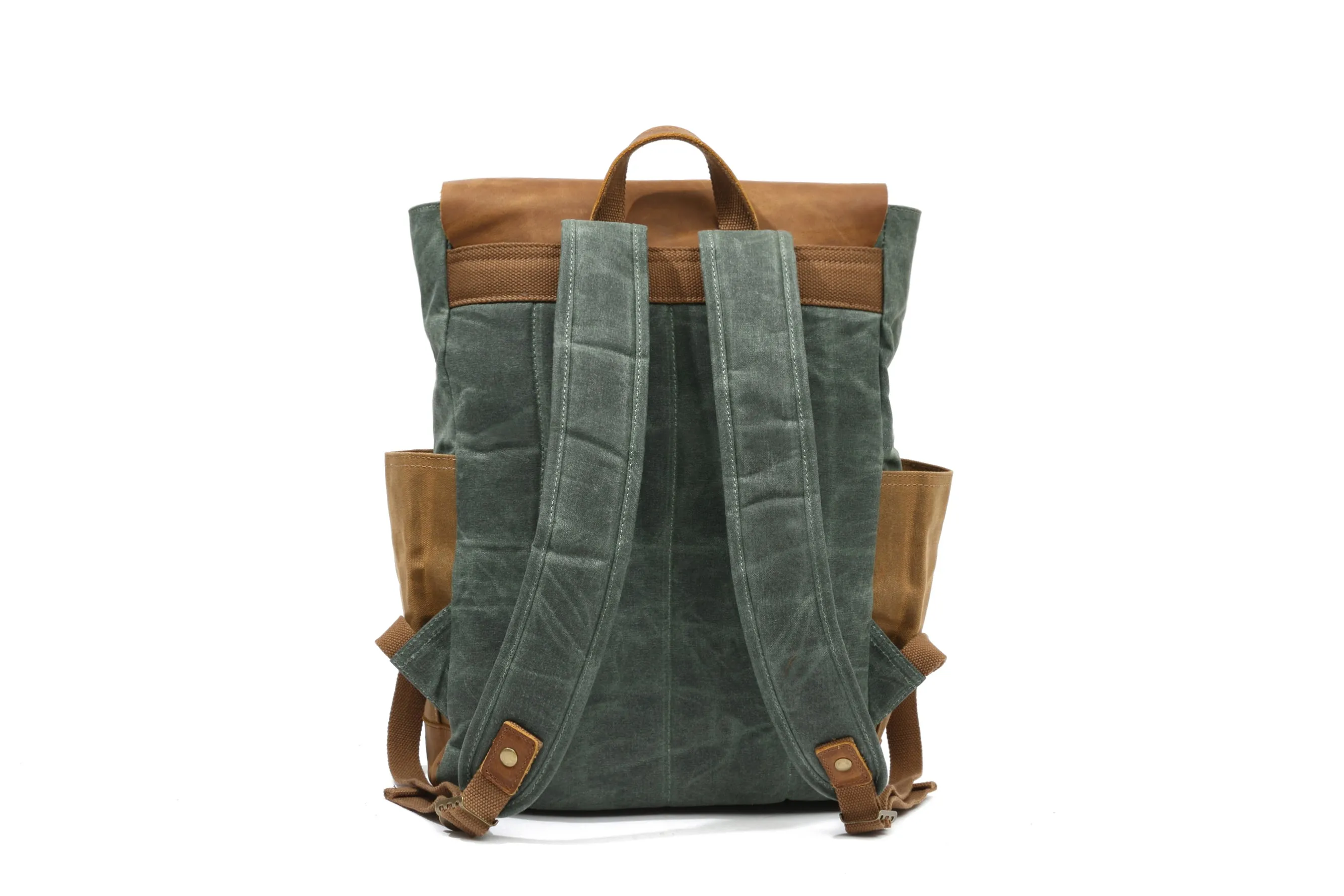 Belmount Waxed Canvas & Leather Backpack