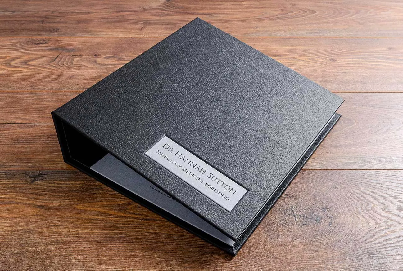 Bespoke Personalised A4 Medical Portfolio (Lever Arch Mechanism)
