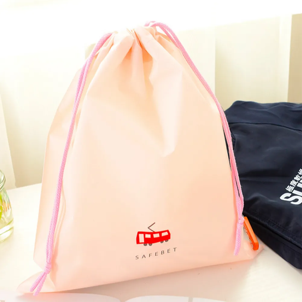 bingone Set of 5 Waterproof Drawstring Bag PE Plastic Folding Sport Home Travel Storage Use