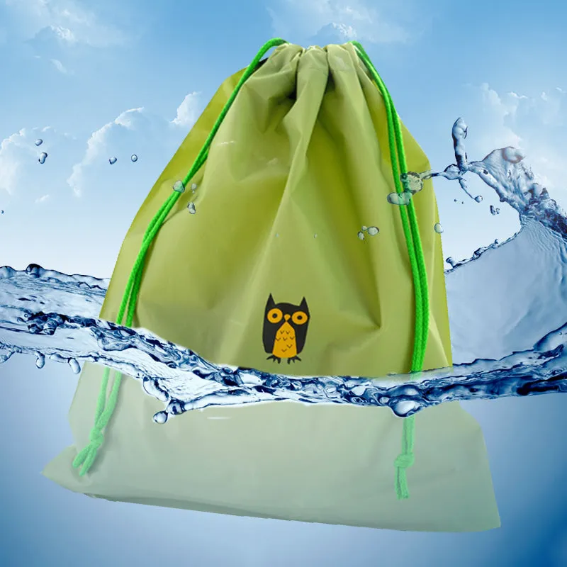 bingone Set of 5 Waterproof Drawstring Bag PE Plastic Folding Sport Home Travel Storage Use
