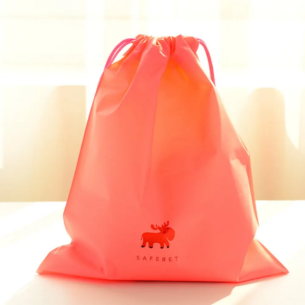 bingone Set of 5 Waterproof Drawstring Bag PE Plastic Folding Sport Home Travel Storage Use