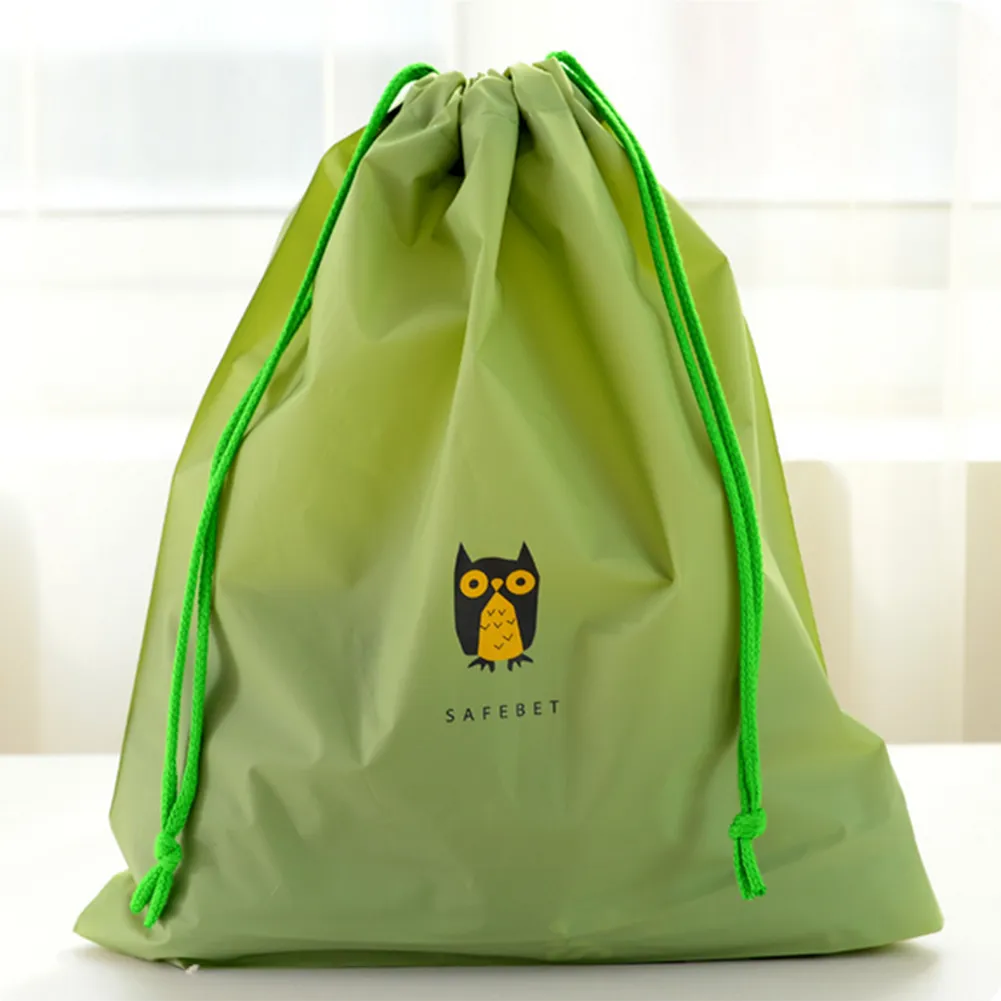 bingone Set of 5 Waterproof Drawstring Bag PE Plastic Folding Sport Home Travel Storage Use
