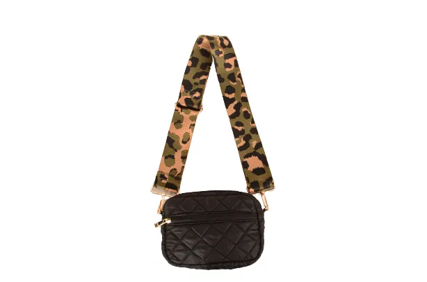 Black Cassie Quilted Crossbody Bag