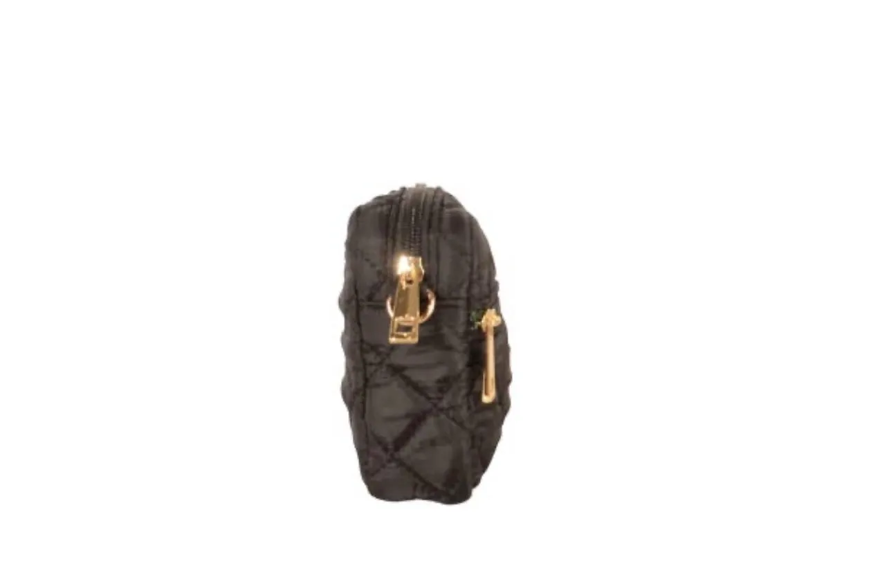 Black Cassie Quilted Crossbody Bag