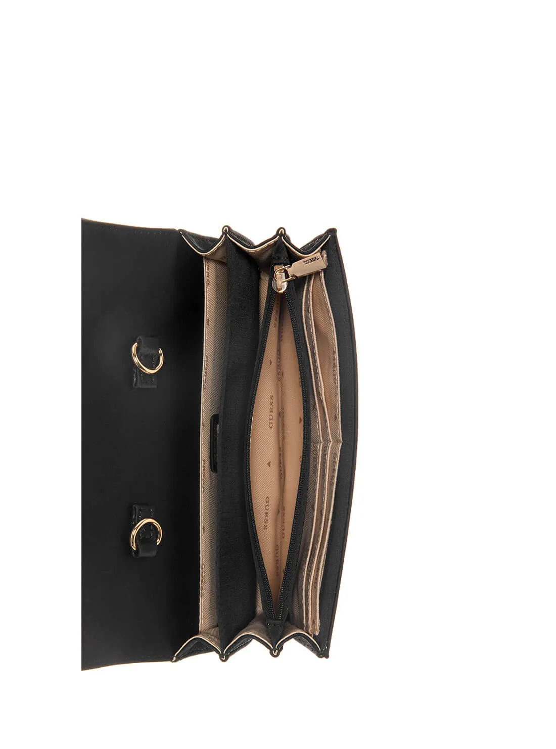 Black Gilded Glamour Crossbody Clutch