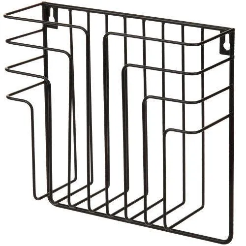 Black Metal Wire Magazine and File Rack