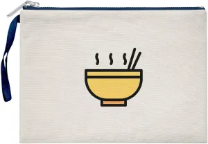 Bona Basics, Womens Digital Printed Gabardine Clutches Everyday Fashion Beige Navy Blue Handle Zip Small