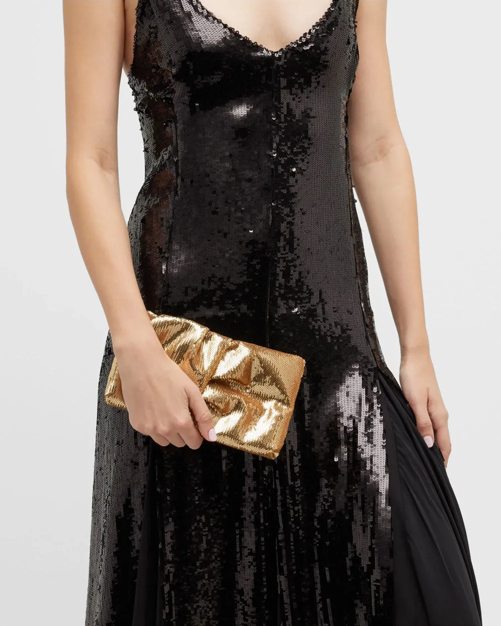 Bonny Sequin Clutch in Gold
