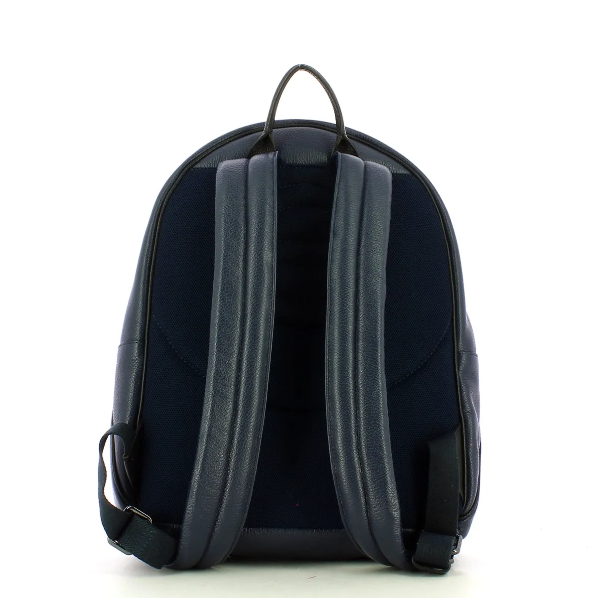 Borbonese - Zaino Medium in pelle Blu Nero - 943591419 - BLU/NERO