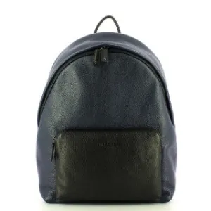 Borbonese - Zaino Medium in pelle Blu Nero - 943591419 - BLU/NERO