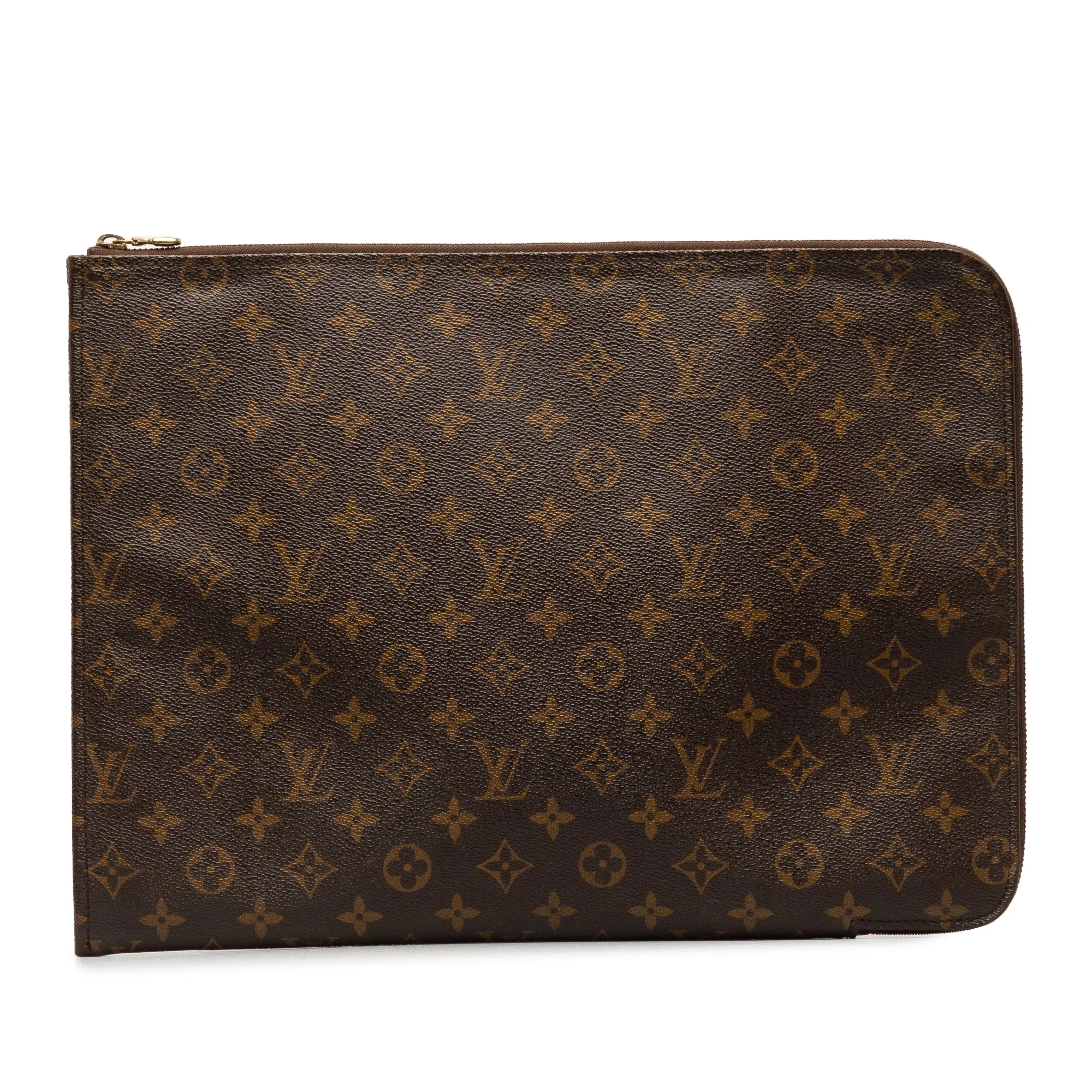 Brown Louis Vuitton Monogram Poche Documents Portfolio Business Bag