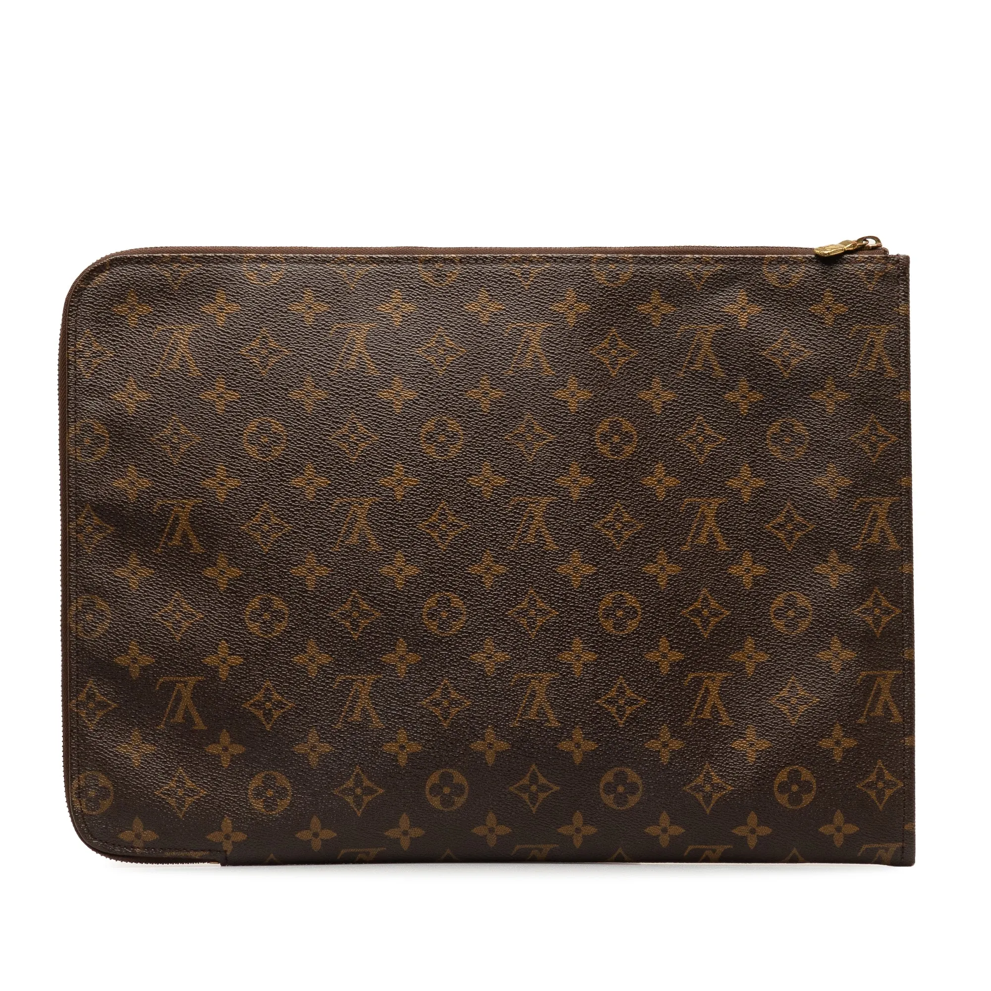 Brown Louis Vuitton Monogram Poche Documents Portfolio Business Bag