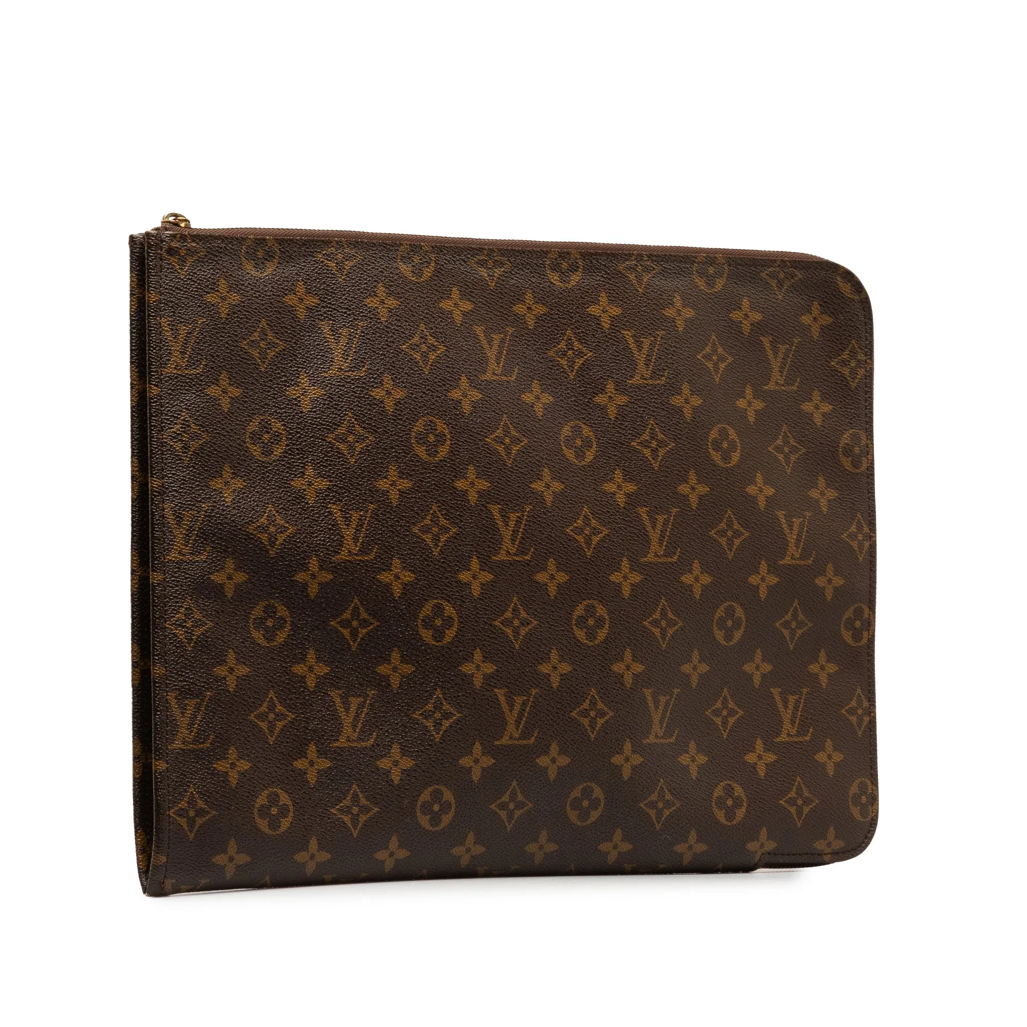 Brown Louis Vuitton Monogram Poche Documents Portfolio Business Bag