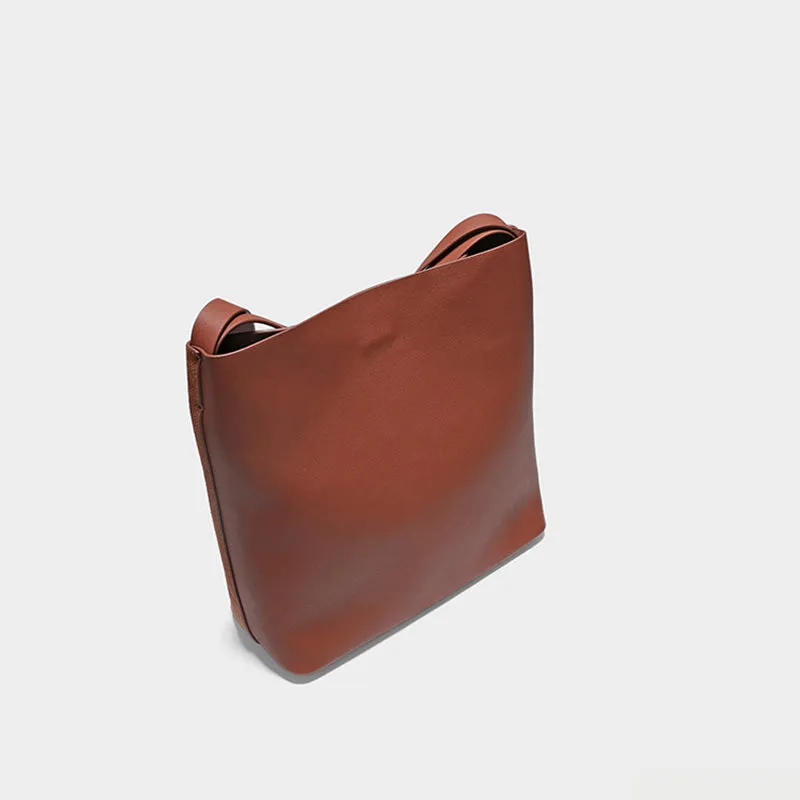 Brown Real Leather Womens Tote Bags Purse Handbags Cross Shoulder Bag Online