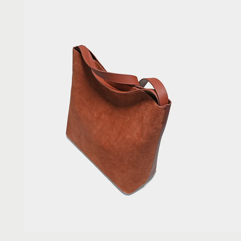 Brown Real Leather Womens Tote Bags Purse Handbags Cross Shoulder Bag Online
