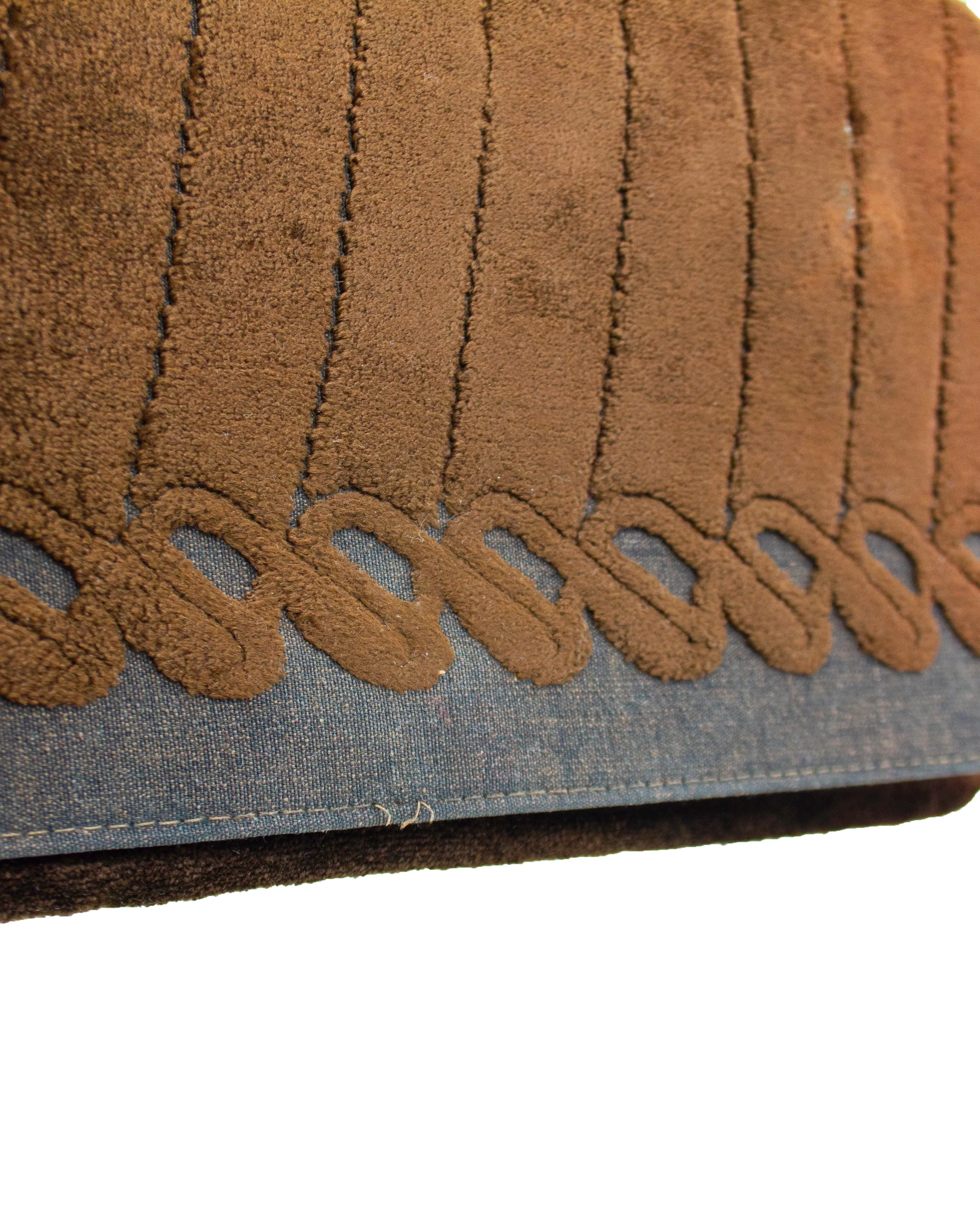 Brown Velvet Clutch
