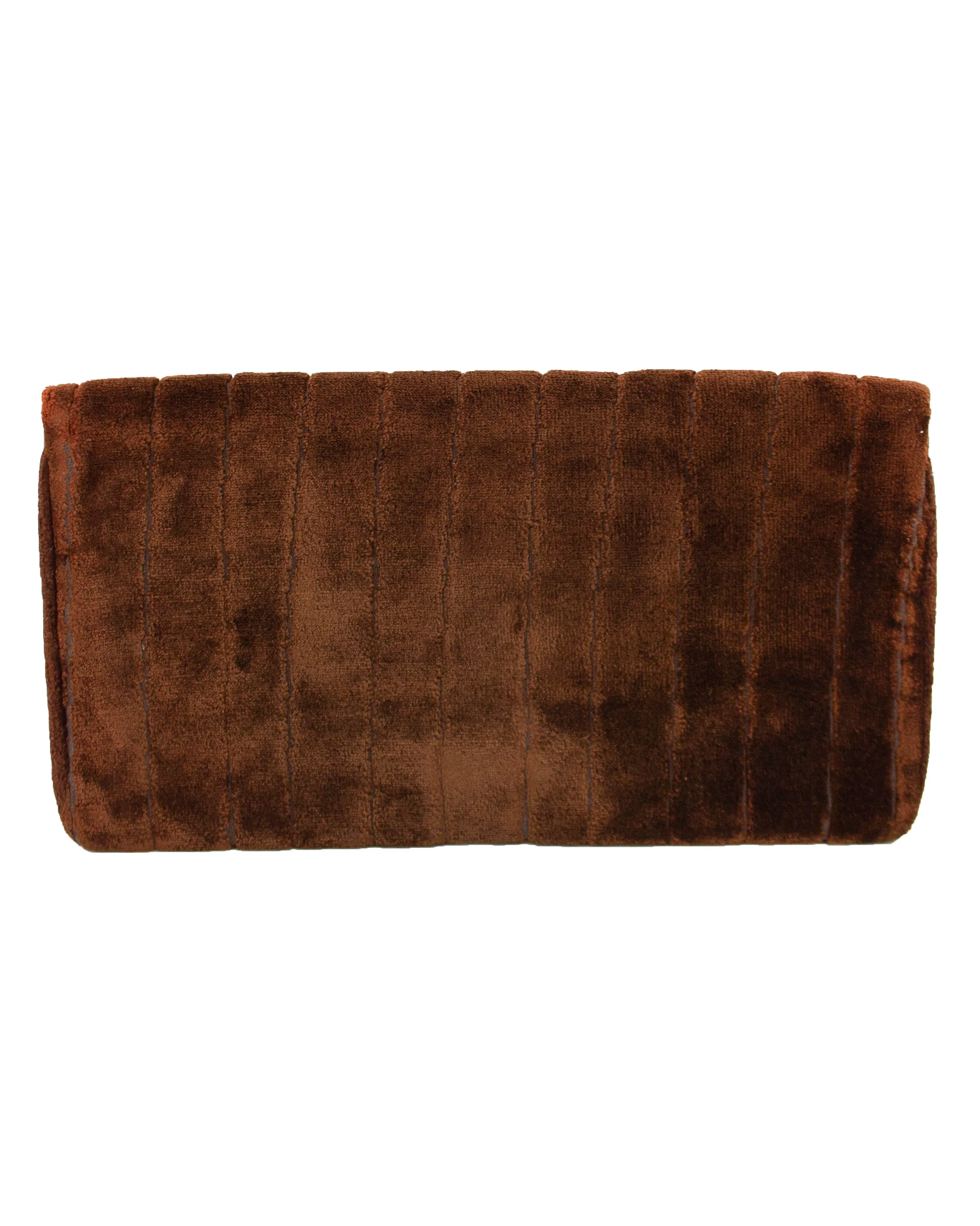 Brown Velvet Clutch