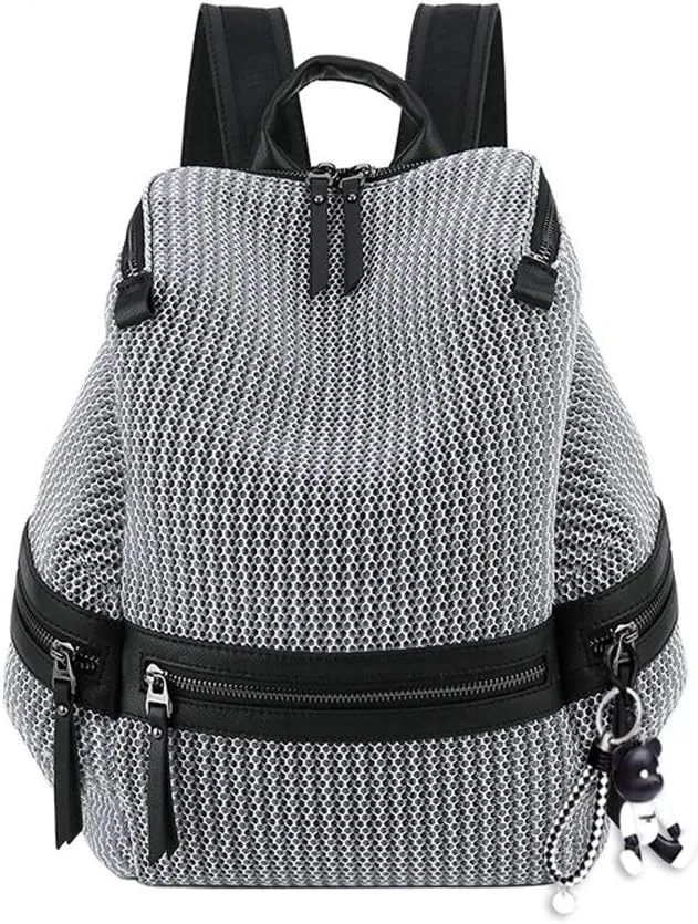 BUKESIYI CCDE78110 Women's Bag Backpack Handbag Women Backpack Small Anti-Theft School Backpack Laptop Weekender PU Leather, gray, BUKESIYI Bag
