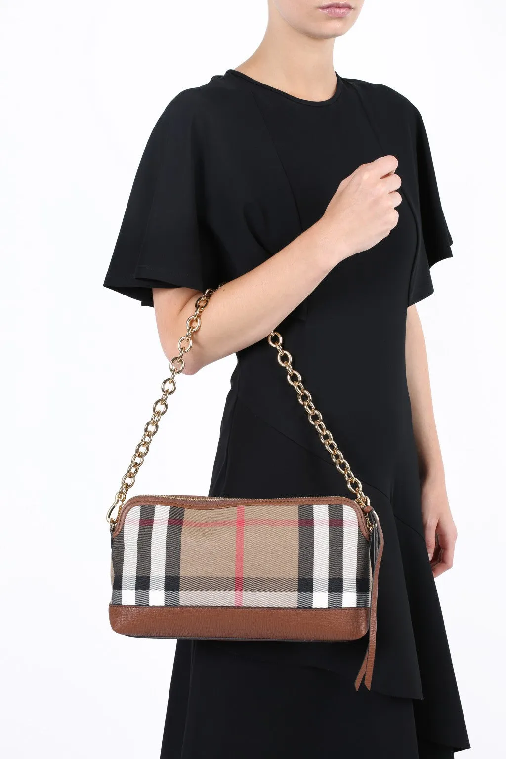 BURBERRY ABINGDON DERBY HOUSE CHECK LEATHER CROSSBODY