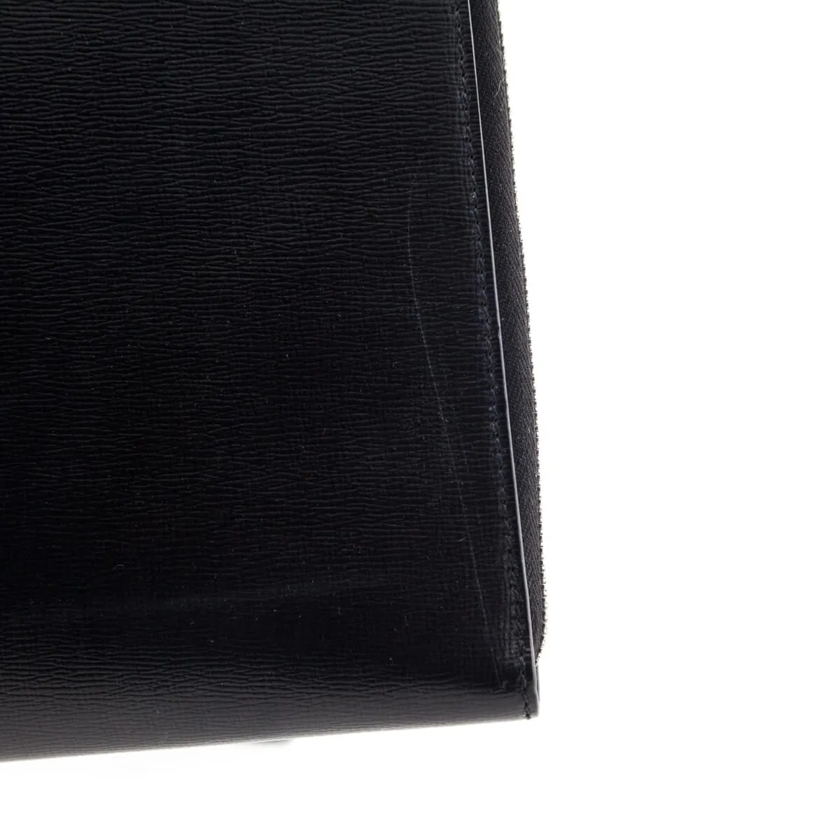 Burberry Black Cross-Grain Leather Edson Document Holder