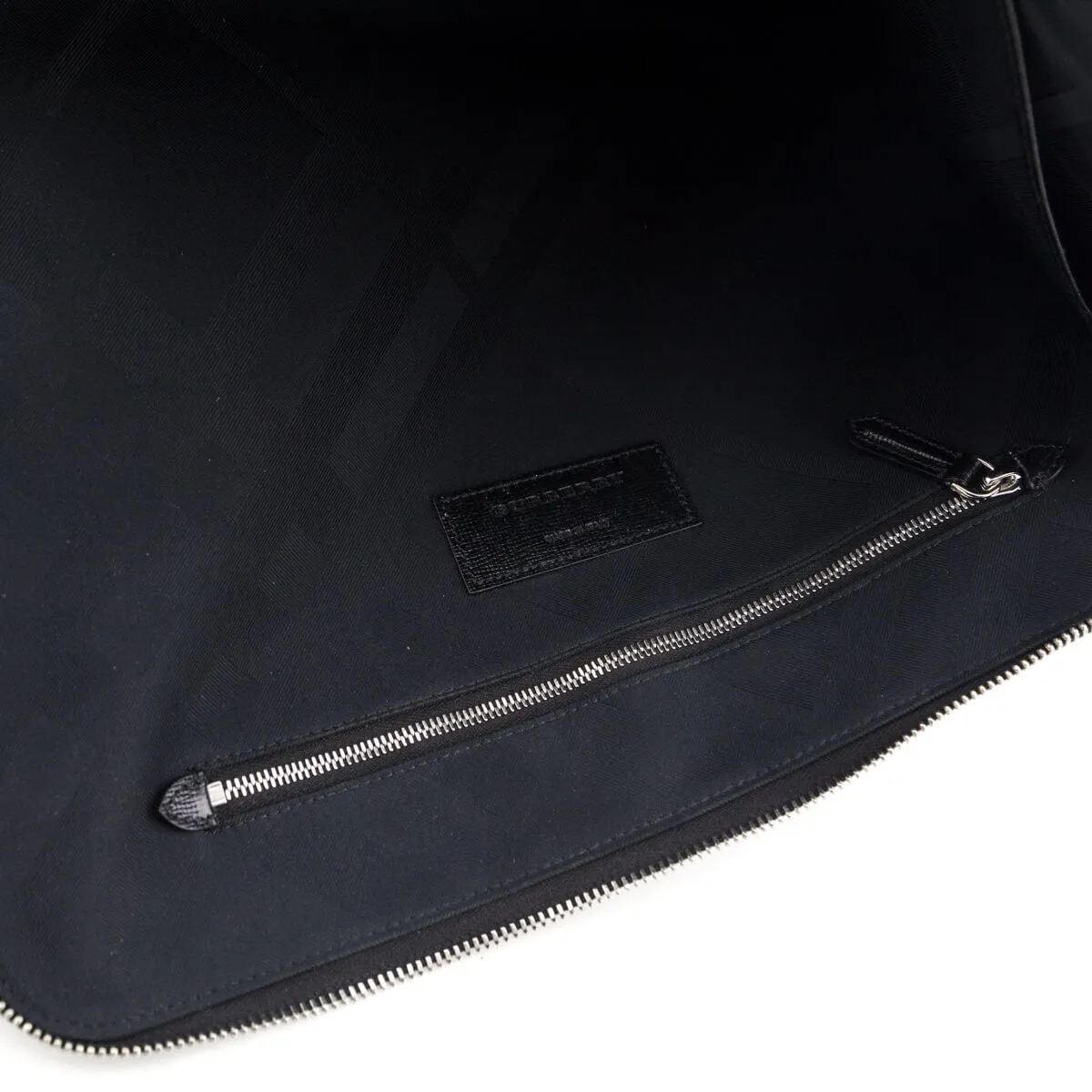 Burberry Black Cross-Grain Leather Edson Document Holder