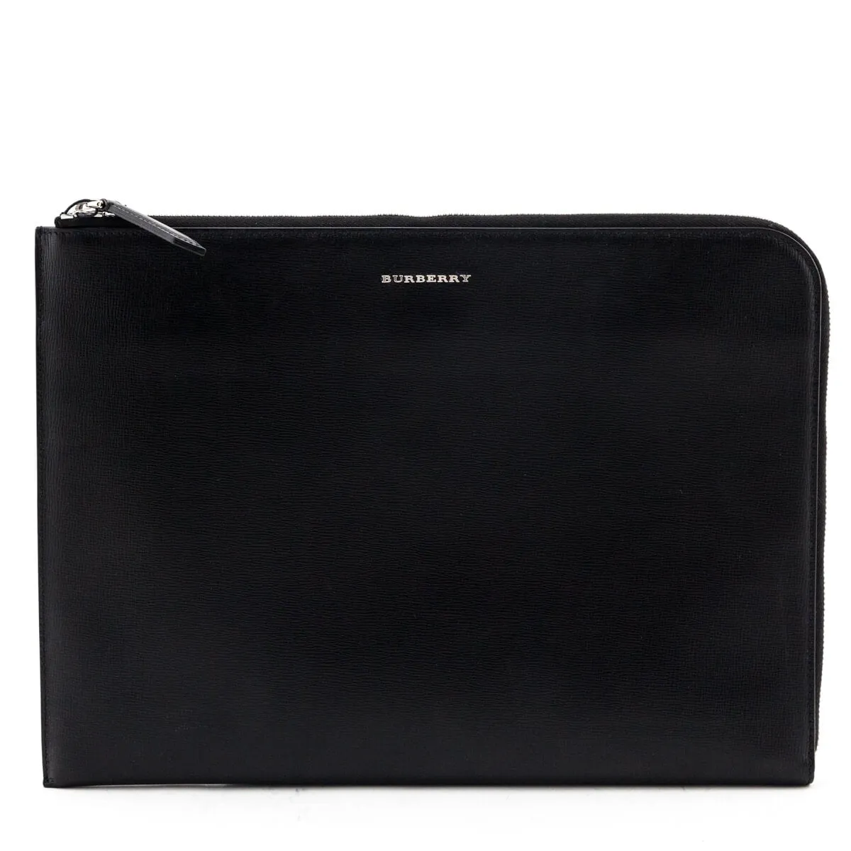 Burberry Black Cross-Grain Leather Edson Document Holder
