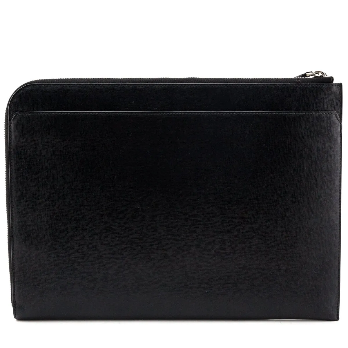Burberry Black Cross-Grain Leather Edson Document Holder