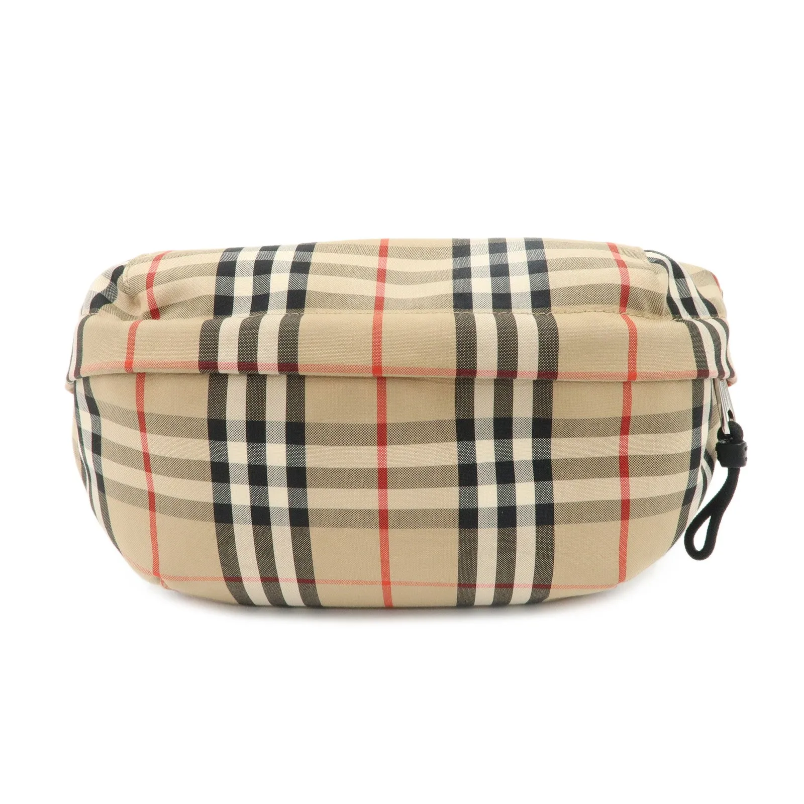 BURBERRY Nova Plaid Canvas Leather Waist Bag Crossbody Bag Used