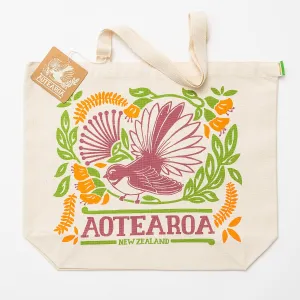 Canvas Bags - Pīwakawaka (Fantail) GRO