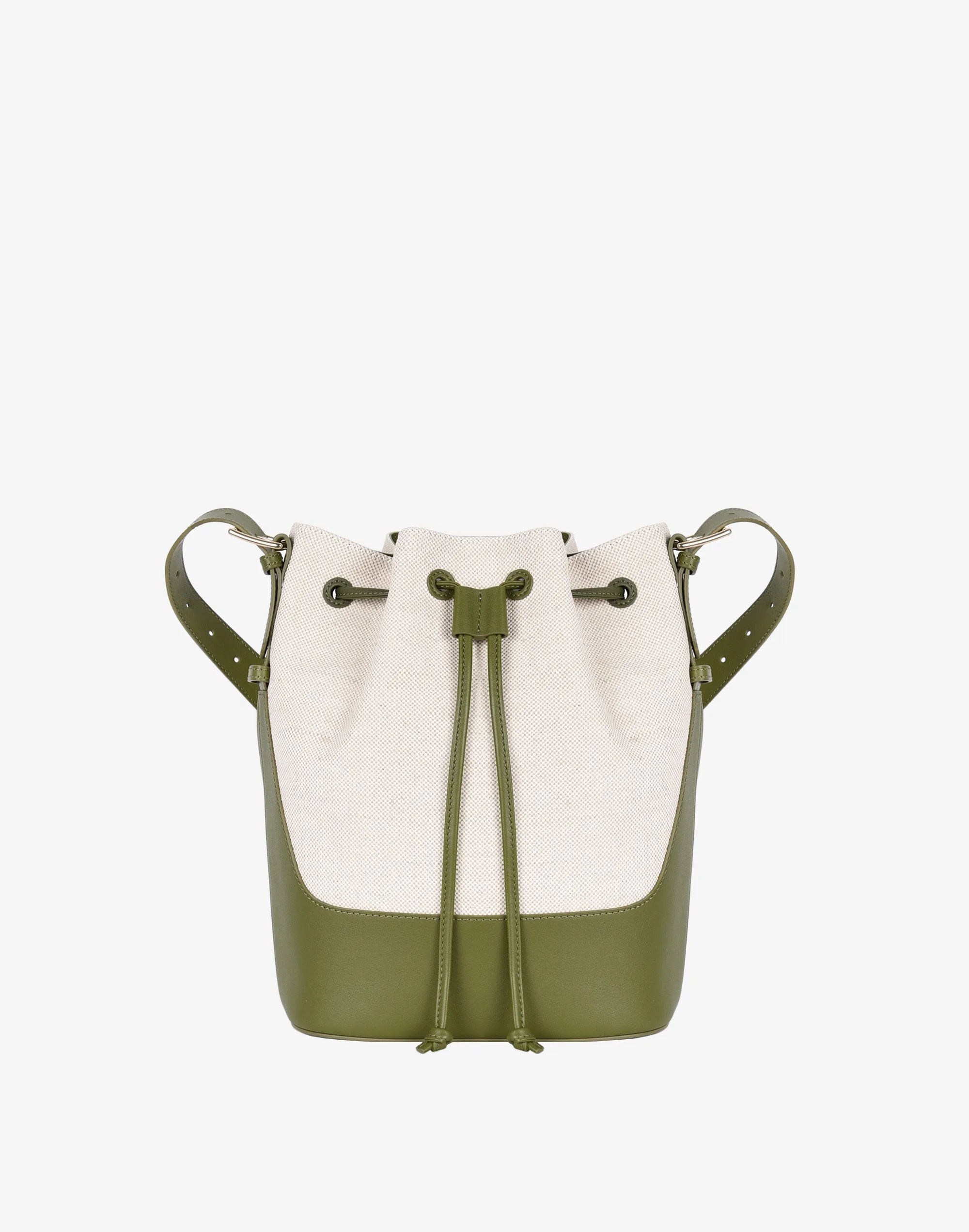 Canvas Cinch Bucket Bag (Olive)