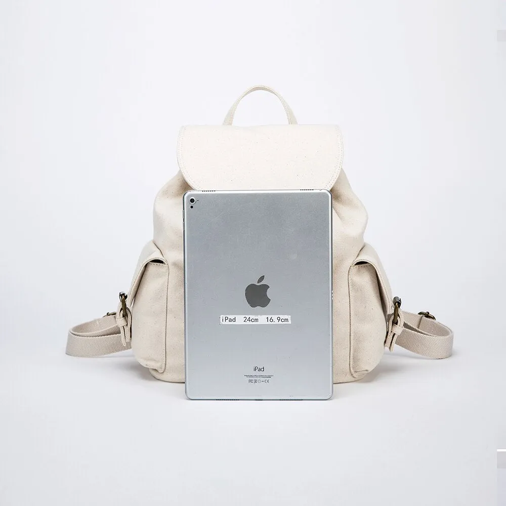 Canvas Japanese wild student schoolbag sweet cute simple ins beam mouth drawstring shoulder bag female