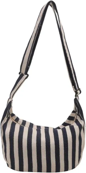 Canvas Shoulder Bag for Women Large Capacity Casual Crossbody Bags Satchel Purse for Work and Everyday Use