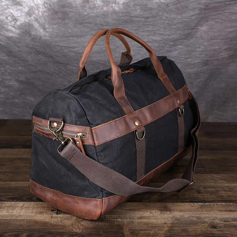 Canvas Travel Bag Waxed Canvas Duffle Bag Men Weekender Bags Gym Bags