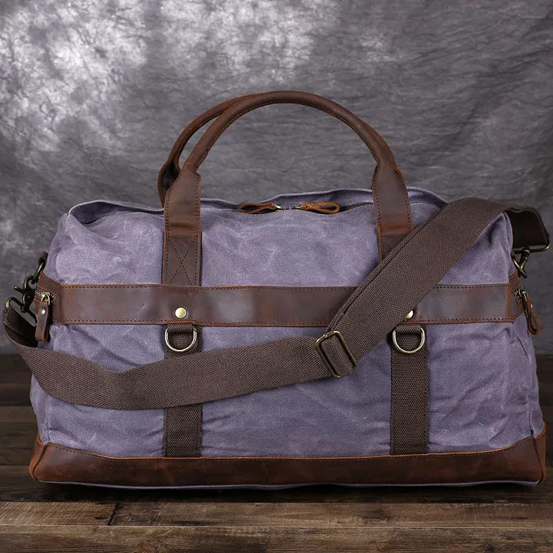 Canvas Travel Bag Waxed Canvas Duffle Bag Men Weekender Bags Gym Bags