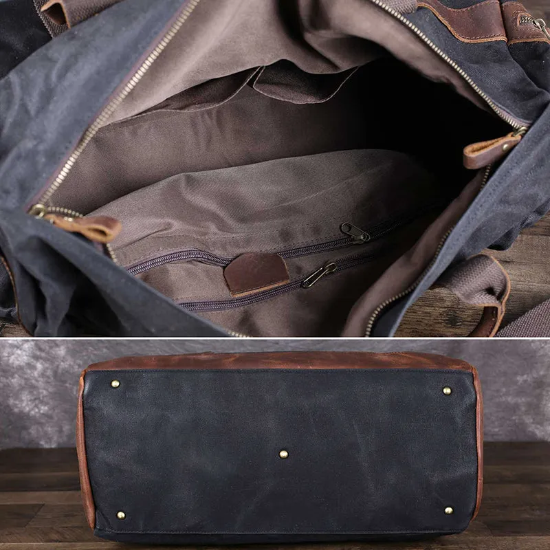 Canvas Travel Bag Waxed Canvas Duffle Bag Men Weekender Bags Gym Bags