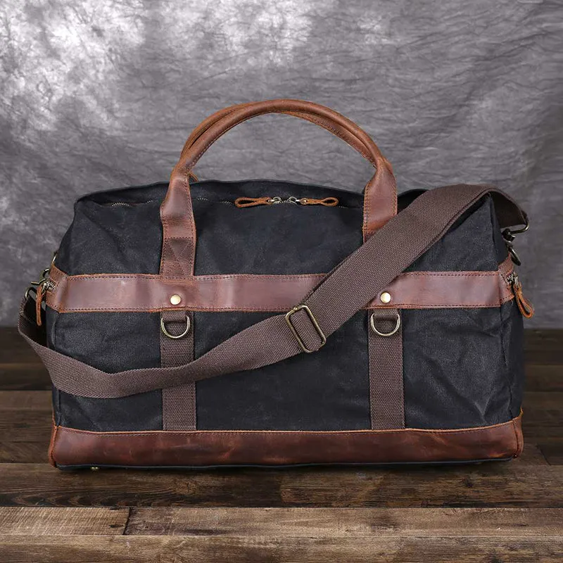 Canvas Travel Bag Waxed Canvas Duffle Bag Men Weekender Bags Gym Bags