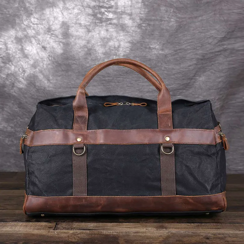 Canvas Travel Bag Waxed Canvas Duffle Bag Men Weekender Bags Gym Bags